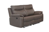 Wembley | Causeuse Inclinable Manuelle en Cuir Véritable | Brun | 10299