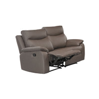 Wembley | Causeuse Inclinable Manuelle en Cuir Véritable | Brun | 10299