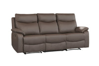 Wembley | Sofa Inclinable Manuel en Cuir Véritable | Brun | 10299