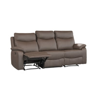 Wembley | Sofa Inclinable Manuel en Cuir Véritable | Brun | 10299