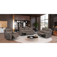 Wembley | Causeuse Inclinable Manuelle en Cuir Véritable | Brun | 10299