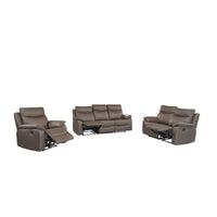 Wembley | Causeuse Inclinable Manuelle en Cuir Véritable | Brun | 10299