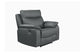 Wembley | Chaise Inclinable Manuelle en Cuir Véritable | Gris Foncé | 10299