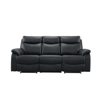 Wembley | Sofa Inclinable Électrique en Cuir Véritable | Noir | 10299