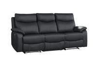 Wembley | Sofa Inclinable Électrique en Cuir Véritable | Noir | 10299