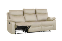 Wembley | Ensemble de Sofa Inclinable Électrique en Cuir Véritable | Beige | 10299