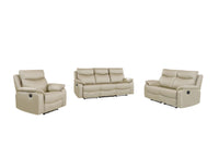 Wembley | Causeuse Inclinable Électrique en Cuir Véritable | Beige | 10299