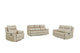 Wembley | Ensemble de Sofa Inclinable Électrique en Cuir Véritable | Beige | 10299