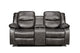 Causeuse Manuelle Inclinable avec Console Centrale | Gris | 2-YRG49899