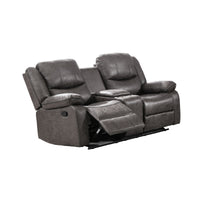 Causeuse Manuelle Inclinable avec Console Centrale | Gris | 2-YRG49899