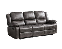 Sofa Manuel Inclinable avec Table Escamotable | Gris | 3-YRG49899