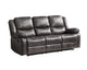 Sofa Manuel Inclinable avec Table Escamotable | Gris | 3-YRG49899
