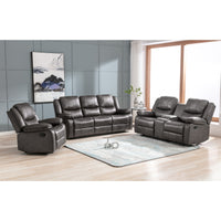 Sofa Manuel Inclinable avec Table Escamotable | Gris | 3-YRG49899