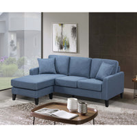 Malven | Sofa Sectionnel | Chaise Longue Réversible | Bleu | CS3-ULB21999