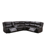 Sofa Sectionnel Modulaire 3-Pièces avec Repose-Pieds et Console Latérale Gauche | Brun Cocoa | LSSWRB81999