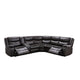 Sofa Sectionnel Modulaire 3-Pièces avec Repose-Pieds et Console Latérale Gauche | Brun Cocoa | LSSWRB81999