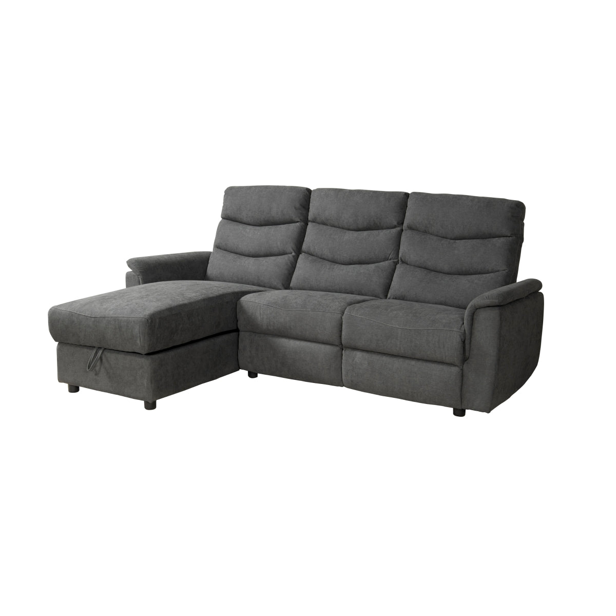 Sofa Sectionnel 2-Pièces avec Chaise de Rangement à Gauche | Gris Clair | SSYGL02999