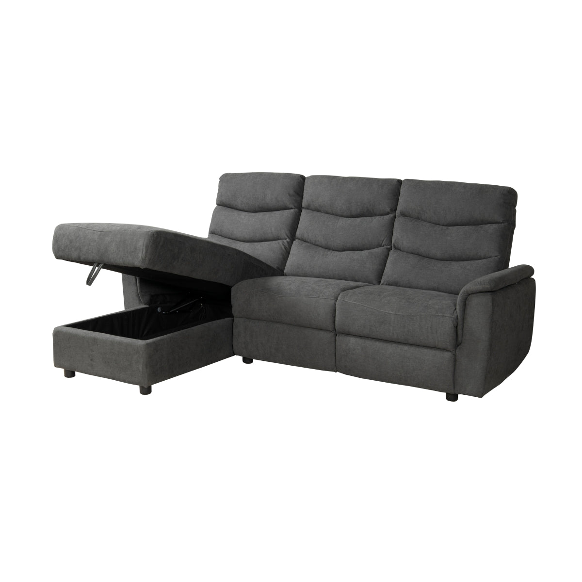 Sofa Sectionnel 2-Pièces avec Chaise de Rangement à Gauche | Gris Clair | SSYGL02999