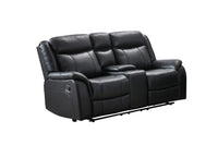 Causeuse Inclinable noir en imitation Cuir #99926BLK
