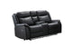 Causeuse Inclinable noir en imitation Cuir #99926BLK
