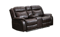 Causeuse 2 inclinable Place Brun Inclinable en imitation de Cuir #99926BRW-2C