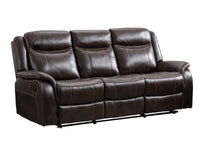 Sofa 3 place Brun Inclinable en imitation de Cuir #99926BRW-3