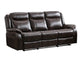 Sofa 3 place Brun Inclinable en imitation de Cuir #99926BRW-3