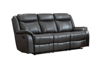Sofa 3 places Inclinable 3 places Grise en imitation Cuir #99926G-3C