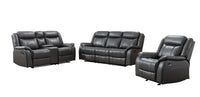Chaise Inclinable Grise en imitation Cuir #99926G-1C