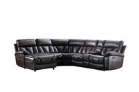 Nordan | Sofa Sectionnel Modulaire | 6-Pièces | Chaise Côté Gauche Inclinable | Brun | L6SSWRB13999