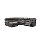 Nordan | Sofa Sectionnel Modulaire | 6-Pièces | Chaise Côté Gauche Inclinable | Gris | L6SSYRG13999