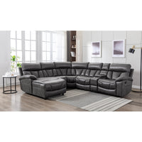 Nordan | Sofa Sectionnel Modulaire | 6-Pièces | Chaise Côté Gauche Inclinable | Gris | L6SSYRG13999