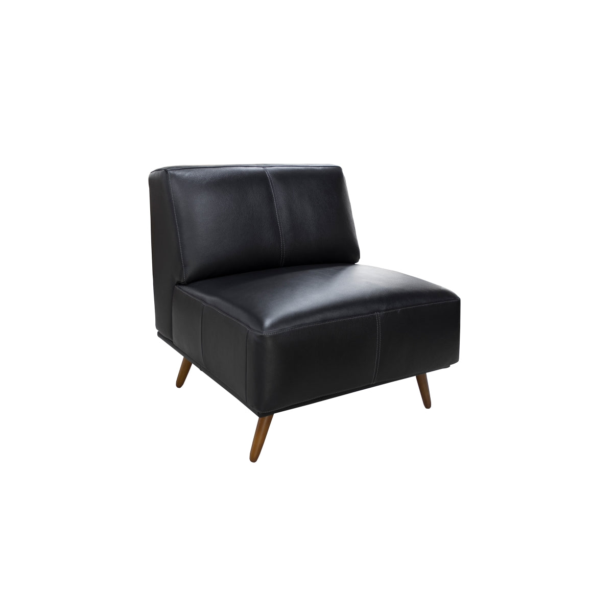 Chaise Contemporaine Ipanema en Cuir Brésilien Authentique | Noir | 1-KBL65999