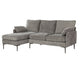 Sectionnel 2-Pièces avec Chaise Réversible et 2 Coussins | Gris | SSYG07999