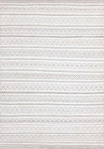 Tapis Mistassini – motif crème et gris, géométrique (Kalora Aspen 7215) – Meubles TOCO