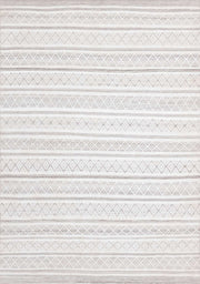 Crème et gris, géométrique / 5'3" x 7'7"