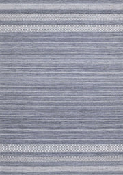 Crème et gris, rayé / 5'3" x 7'7"
