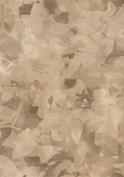 Beige et brun, floral / 5'3" x 7'7"
