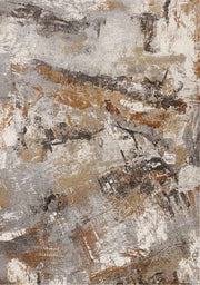 Beige et noir, abstrait / 5'3" x 7'7"