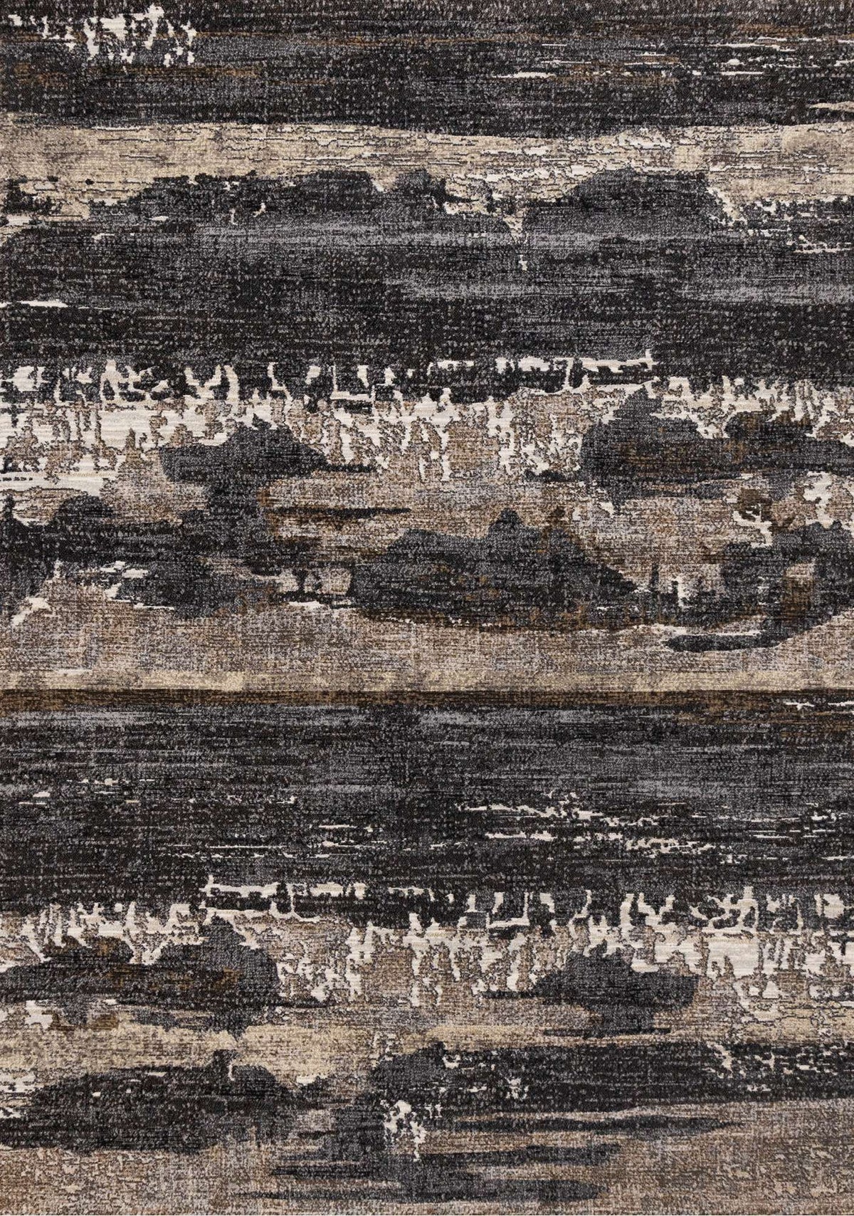 Tapis Malbaie – motif beige et noir, effet vieilli (Kalora Aurora 63846/3293) – Meubles TOCO