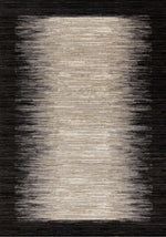 Tapis Malbaie – motif beige et noir, à bordure (Kalora Aurora 63856/9293) – Meubles TOCO