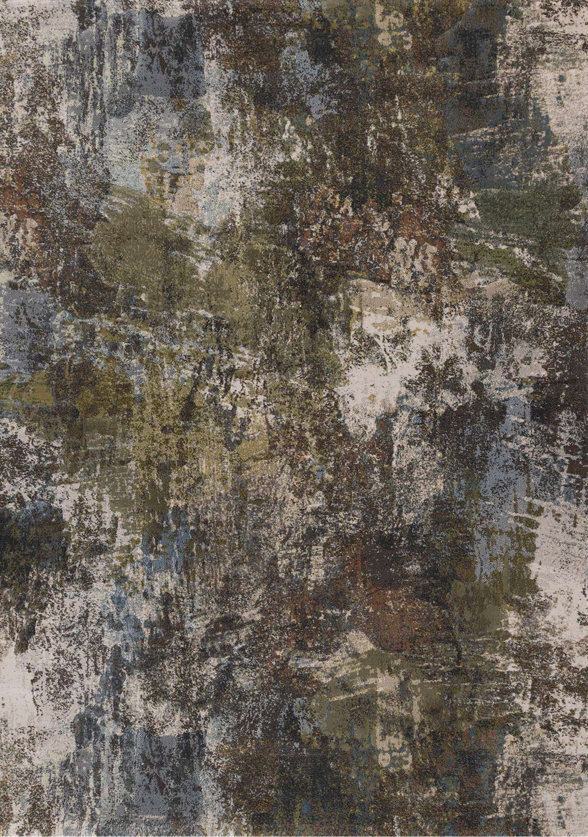 Tapis Malbaie – motif bleu et vert, effet vieilli (Kalora Aurora 63965-5250) – Meubles TOCO