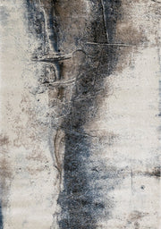 Beige et noir, abstrait / 5'3" x 7'7"