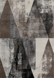 Beige et noir, effet vieilli / 5'3" x 7'7"