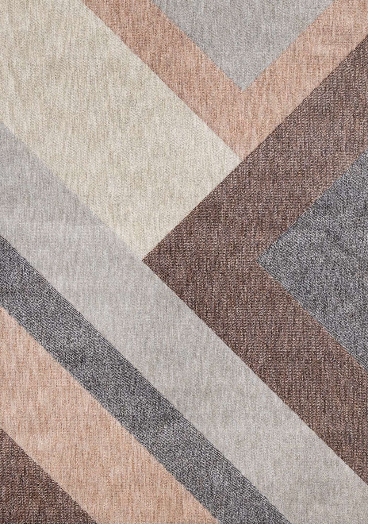 Tapis Magog – motif beige et gris, géométrique (Kalora Cora 5382/74) – Meubles TOCO