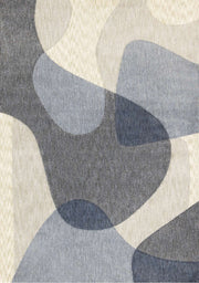 Bleu et crème / 5'3" x 7'7"