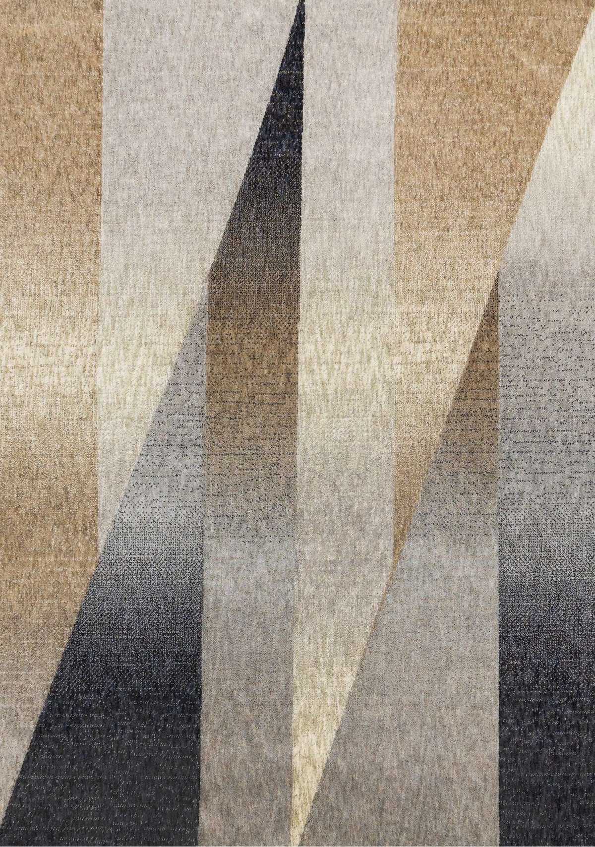 Tapis Magog – motif noir et brun, géométrique (Kalora Cora 5680/LM72) – Meubles TOCO