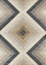 Tapis Magog – motif noir et brun, treillis (Kalora Cora 5685/LM72) – Meubles TOCO