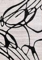 Noir et gris, abstrait / 5'3" x 7'7"