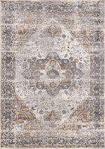 Tapis Bromont – motif beige et brun, médaillon (Kalora Emory 5784/A224) – Meubles TOCO